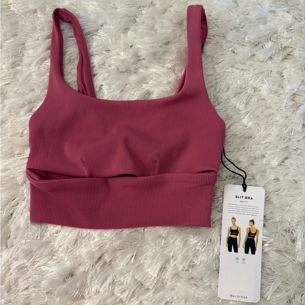 Alo Limited Edition Pink Slit Sports Bra